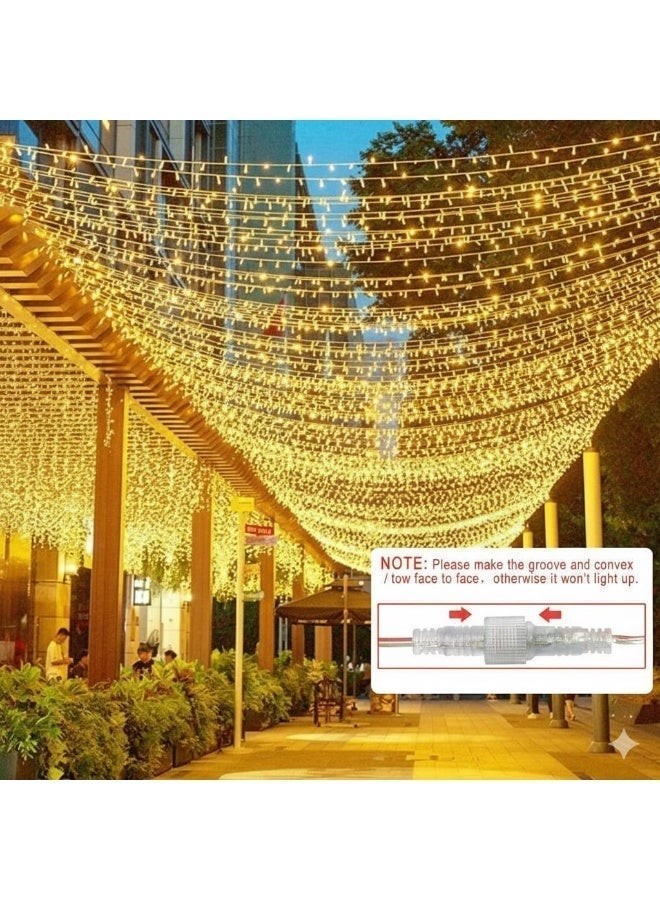 Led 100m LED String Lights (Two pieces x 50 meters) with plug extendable (600 LEDs) - Decorative Lighting for Ramadan, Eid, Christmas & Special Events - Image 1